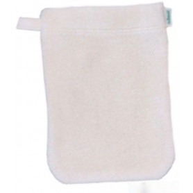 Gant de toilette Ecru Tissu éponge tricoté GOTS