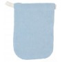 Gant de toilette Bleu Tissu éponge tricoté GOTS