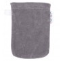 Gant de toilette Gris - Tissu éponge tricoté GOTS