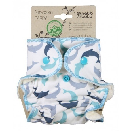 Couche lavable Nouveau Né Dauphins - Petit Lulu