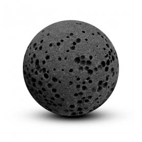 Balle noire en pierre de lave 18mm pour bola cage