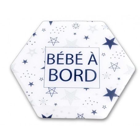 Adhésif écologique « Bébé à Bord » motif Étoiles