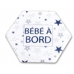 Adhésif écologique « Bébé à Bord » motif Étoiles