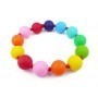 Bracelet de dentition bébé en silicone Multicolore