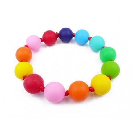 Bracelet de dentition bébé en silicone Multicolore