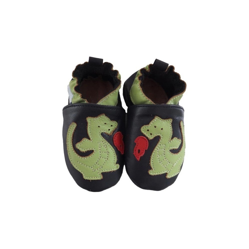 chausson en cuir bebe garcon