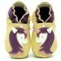 Chaussons cuir fille Licorne