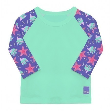 T-shirt plage bébé Vert Violet - Bambino Mio