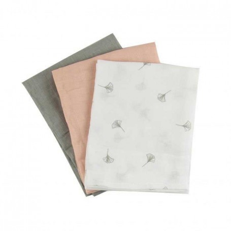 Lot de 3 langes light Coton multi-usages