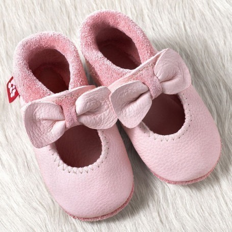 Chausson cuir bébé Ballerine - Pololo