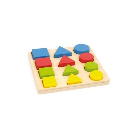 Puzzle bébé formes géométriques en bois