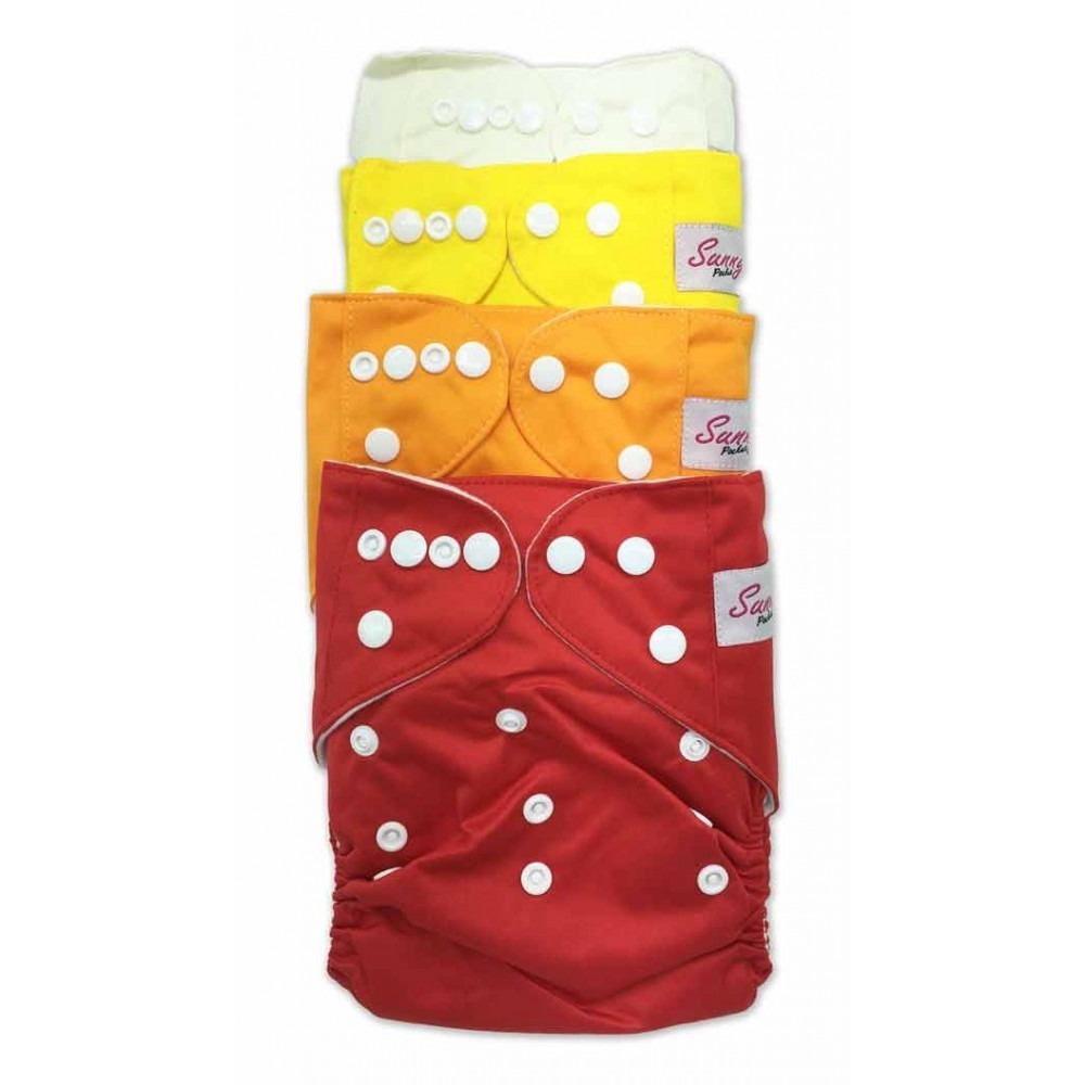 Pack 4 couches lavables TE1 à pressions