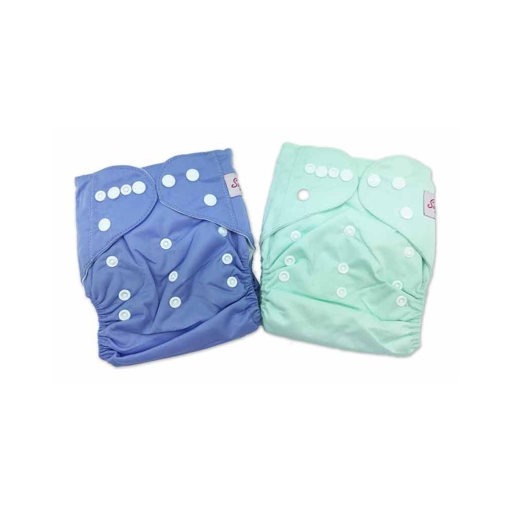 Kit de 2 couches lavables TE1 à pressions