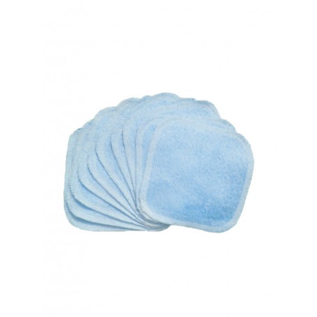 Lot de 10 lingettes lavables Bleu Ciel - Bumdiapers