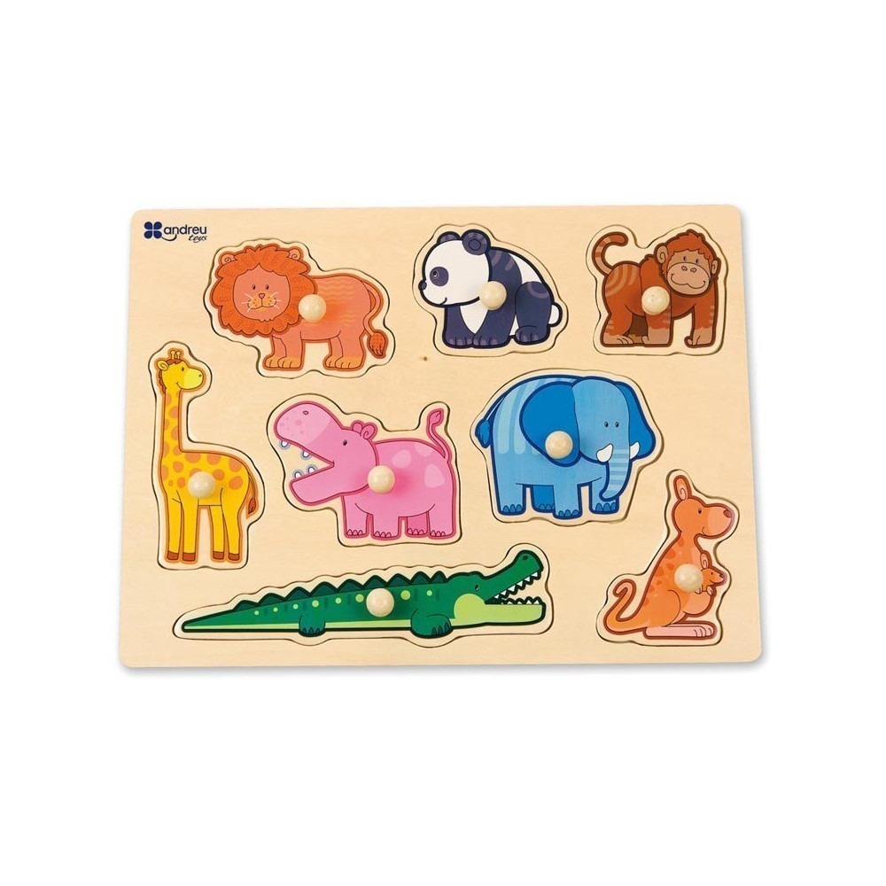 Puzzle bébé-animaux sauvages Bambin Bois, jeux et jouets en bois