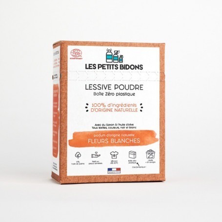 Lessive poudre Fleurs Blanches made in France - Les Petits Bidons