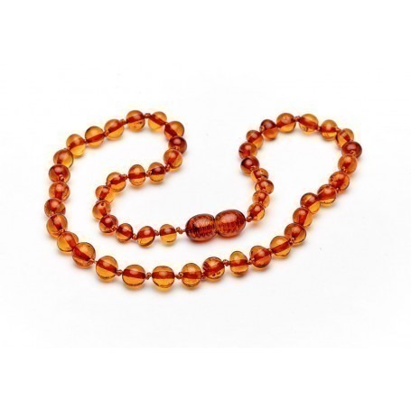 Collier d'ambre bébé - Cognac