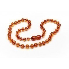 Collier d'ambre bébé - Cognac