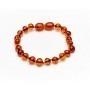 Bracelet d'ambre bébé - Cognac