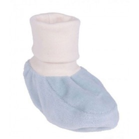 Chaussons naissance bébé bleu coton bio Wooly Organic - ELO is BIO