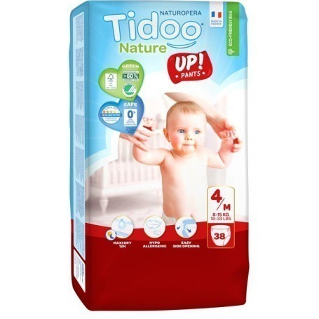 1 Paquet TIDOO - 38 Couches-culottes Stand up (T4) - 8/15 kg