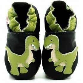 Chaussons cuir souple T-Rex