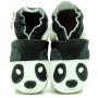 Chaussons cuir souple Panda