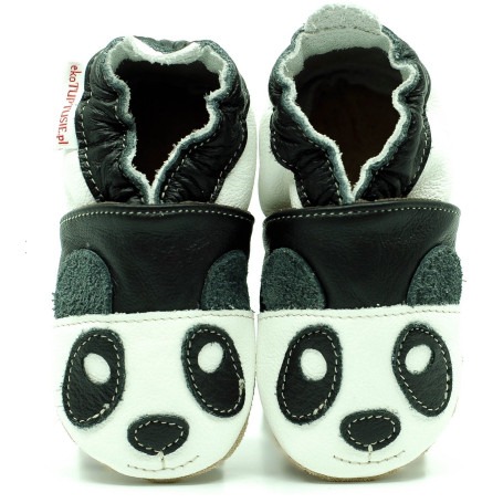 Chaussons cuir souple Panda