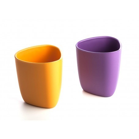 Set de deux verres écologiques bébé - Violet/Orange - ekoala