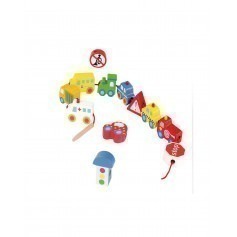 Perles en bois à lacer Transports - Andreu Toys