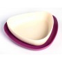 Set de deux assiettes bébé en bioplastique - Violet/Blanc - eKoala