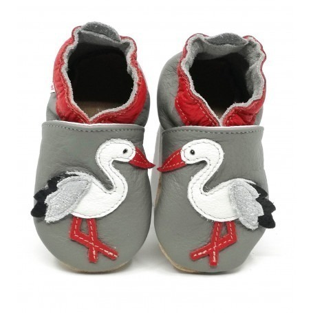 Chaussons cuir souple Cigogne