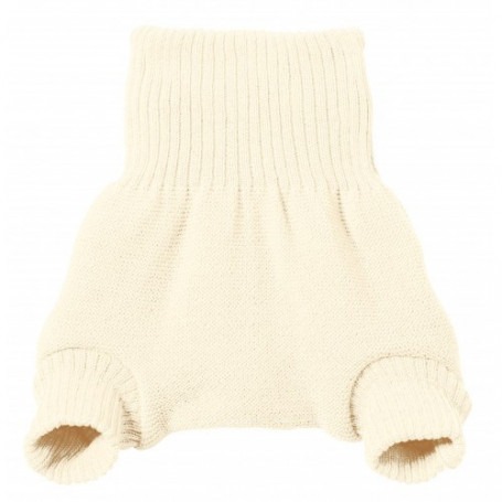 Culotte shorty Blanche en laine mérinos bio - Disana