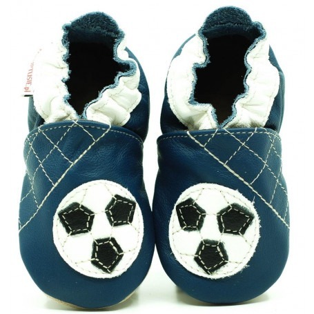 Chaussons cuir souple Ballon de foot