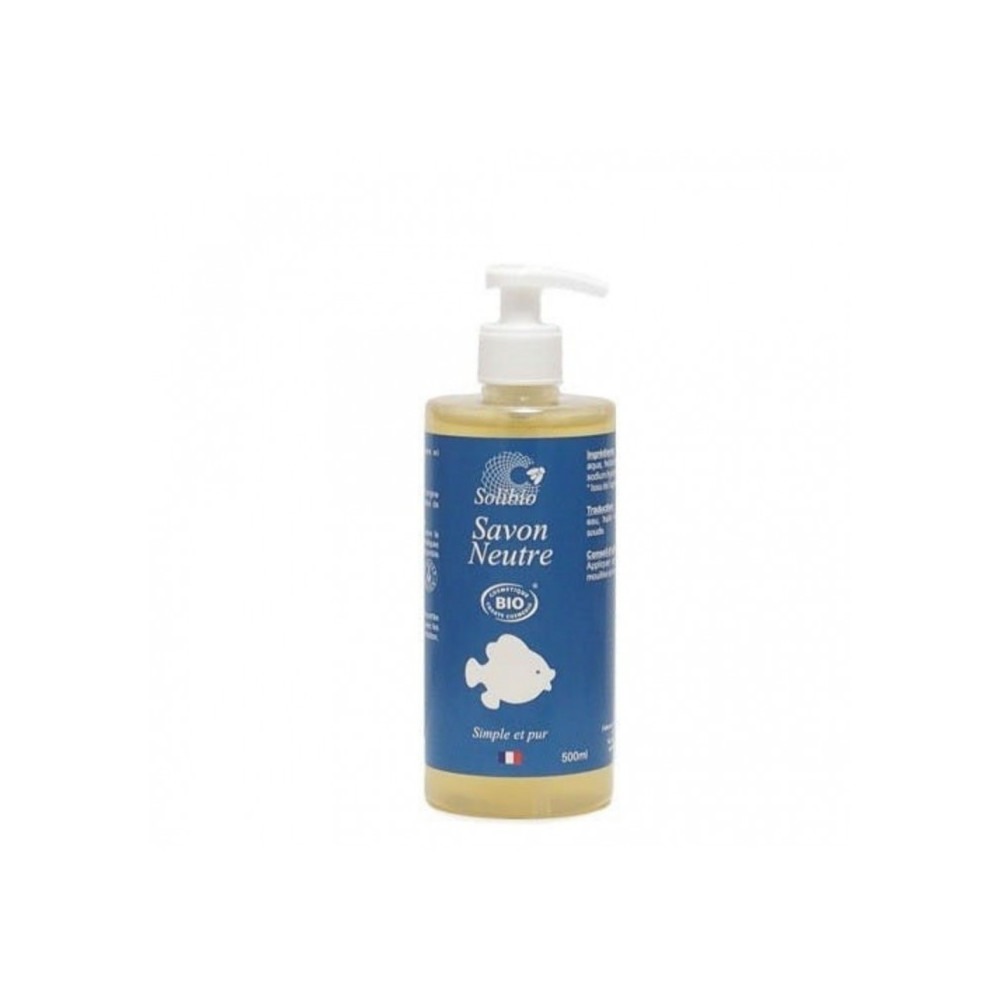 Savon liquide neutre bébé bio - 500mL - Solibio