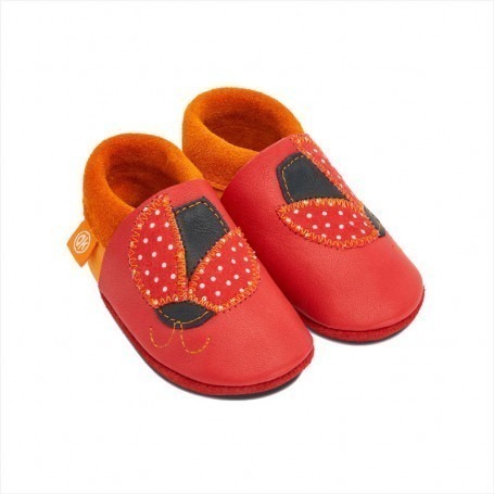 Chausson cuir bébé Coccinelle - Pololo