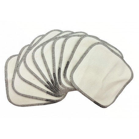 Lot de 10 lingettes bébé 3 matières - Lulu Nature