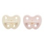 Lot de 2 Tétines caoutchouc 0-3 mois - Powder Pink & Milky White - Hevea