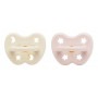 Lot de 2 Tétines caoutchouc 0-3 mois - Powder Pink & Milky White - Hevea