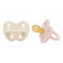 Lot de 2 Tétines caoutchouc 0-3 mois - Powder Pink & Milky White - Hevea