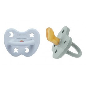 Lot de 2 Tétines caoutchouc 3-36 mois - Cottage Blue & Gorgeous Grey - Hevea