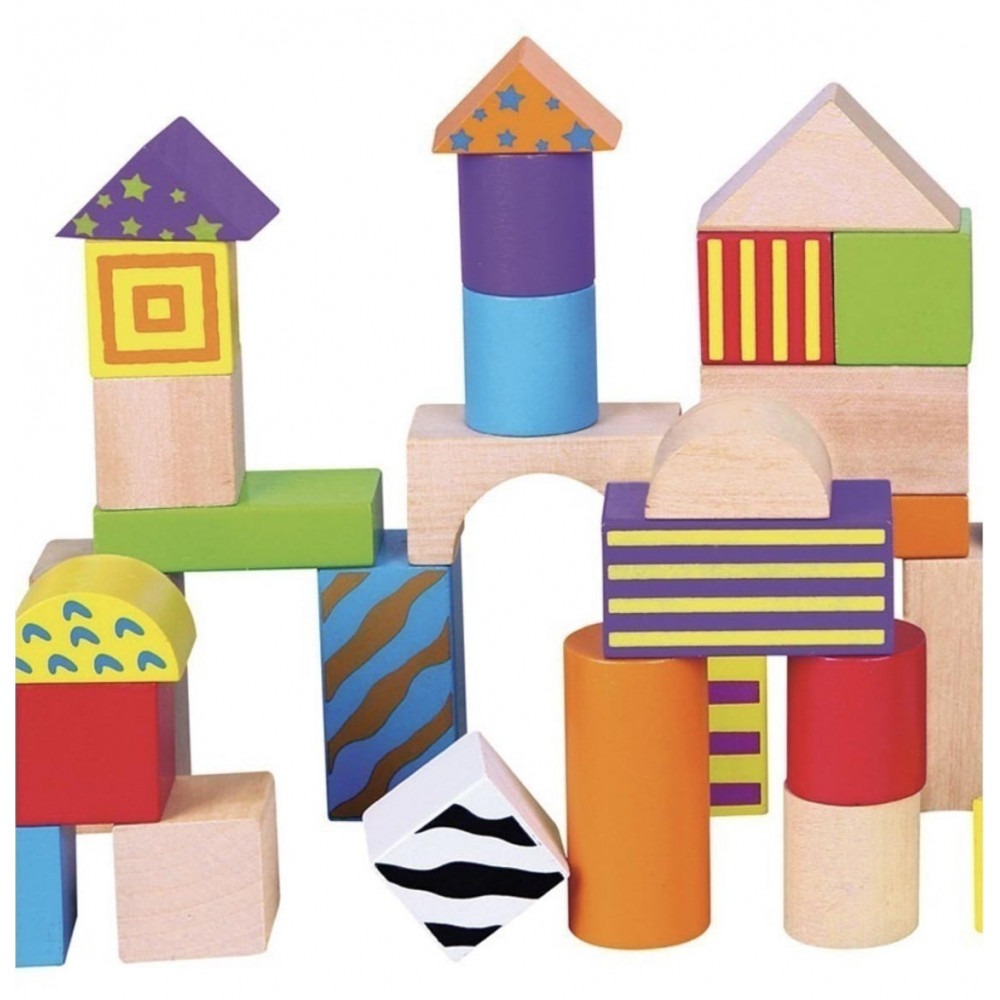 TD® Forme Sagesse Maison Bébé En Bois Bloc Construction Jouets