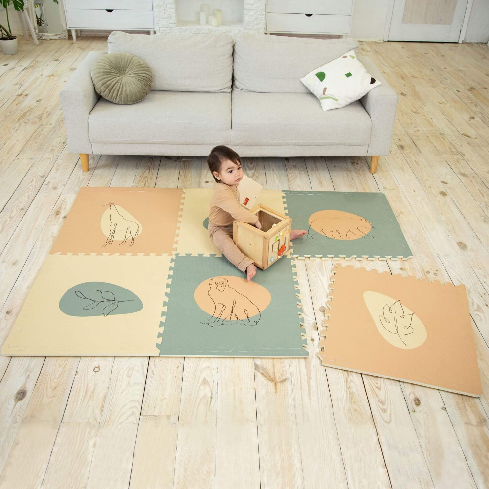 Tapis de jeu Puzzle XXL- Jungle Sunset - HakunaMatte