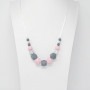 Collier d'allaitement ou de portage en silicone - rose gris Marbre