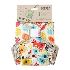 Couche lavable Bio à Velcros Maxi Night - Petit Lulu