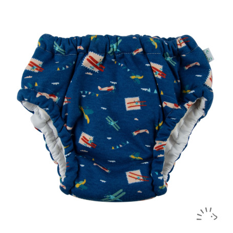 Culotte d'apprentissage Bleue Coton Bio - Popolini