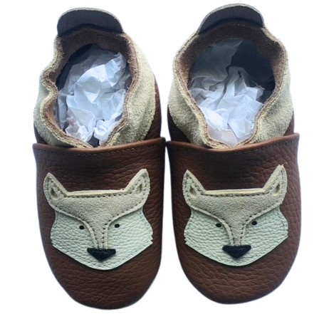 Chaussons cuir souple ECO BEBE