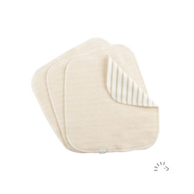 Les lingettes nettoyantes lavables GOTS LOT de 3 - Popolini