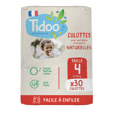 Tidoo T4 - 30 couches culottes d'apprentissage écologiques (8-15kg)