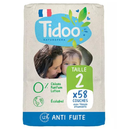 1 Paquet TIDOO - 58 Couches (T2) - 3/6kg